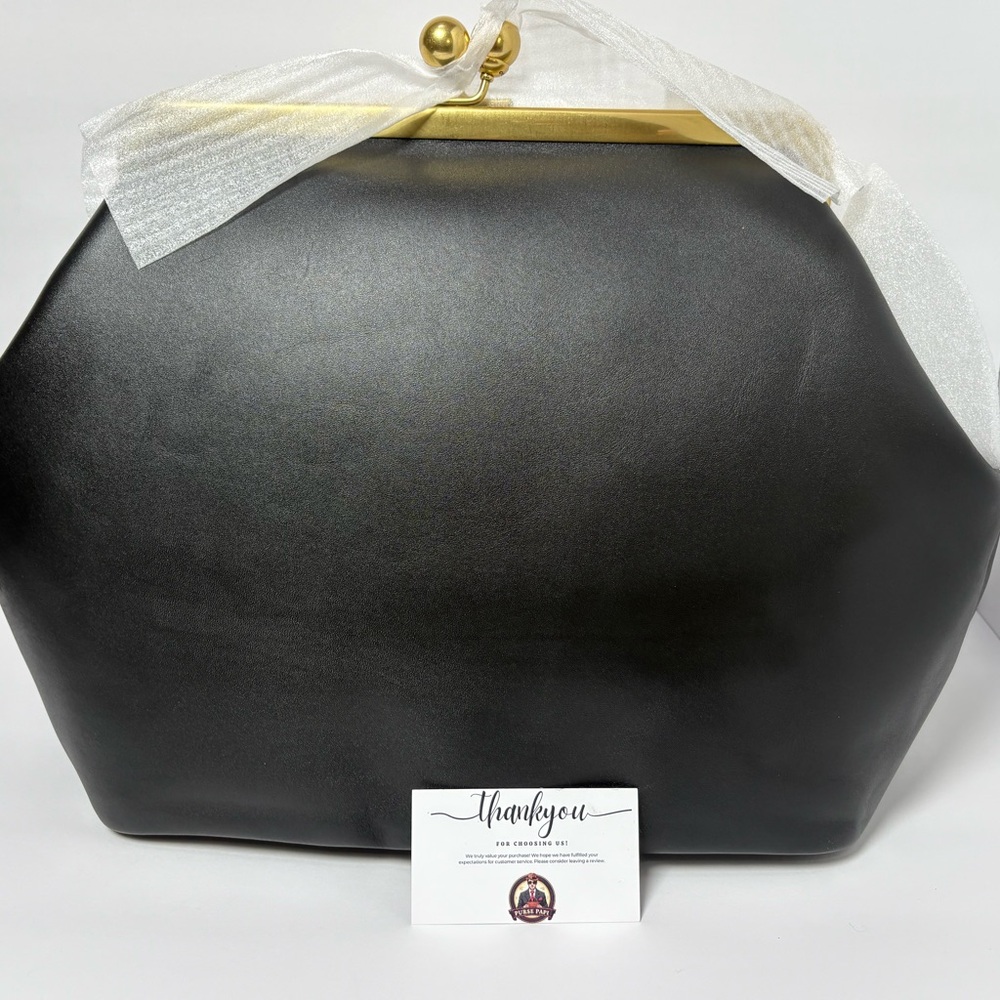 Coach Large Oversized Kisslock Frame Bag - Black IN HAND - Picture 3 of 7